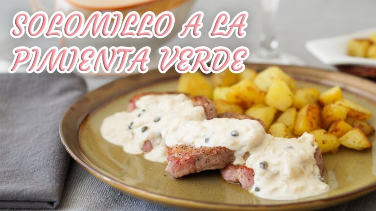Solomillo de cerdo a la pimienta verde