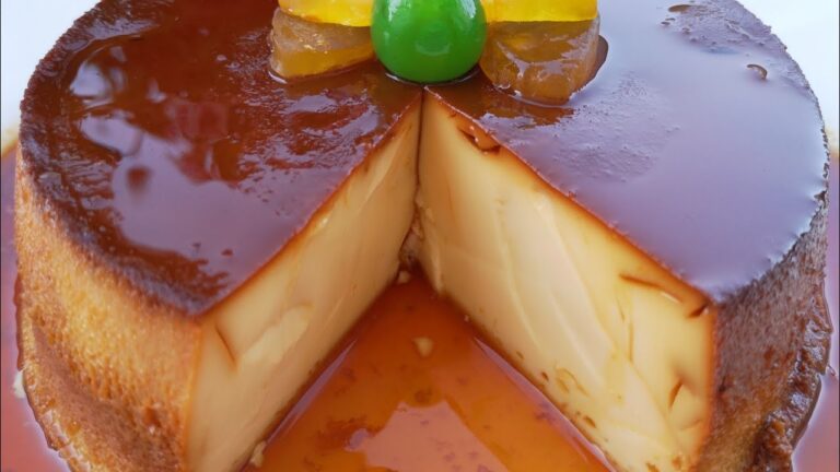 Flan de leche condensada al baño maría