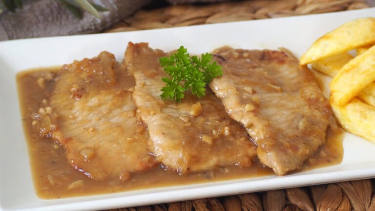 Filetes de cabeza de lomo en salsa