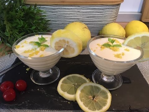 Mousse de limon con leche evaporada