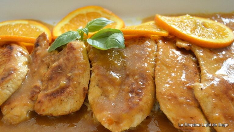 Pechuga de pollo a la naranja al horno