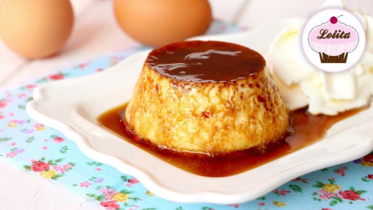 Flan de huevo tradicional al baño maría