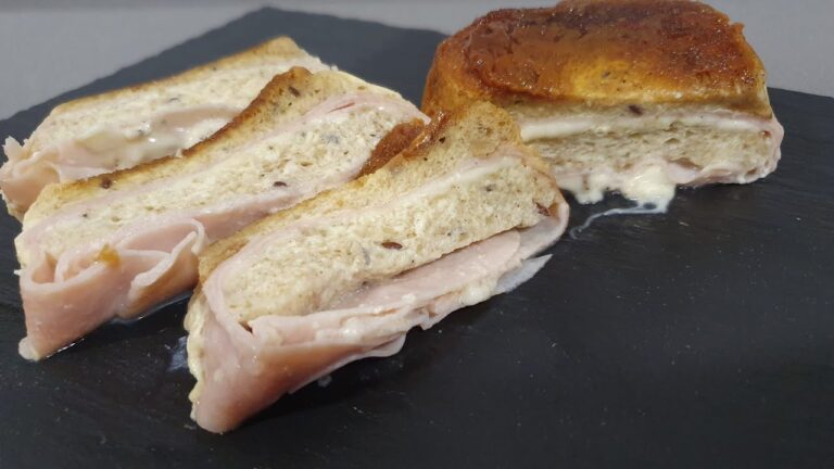 Pastel de jamon york y queso microondas