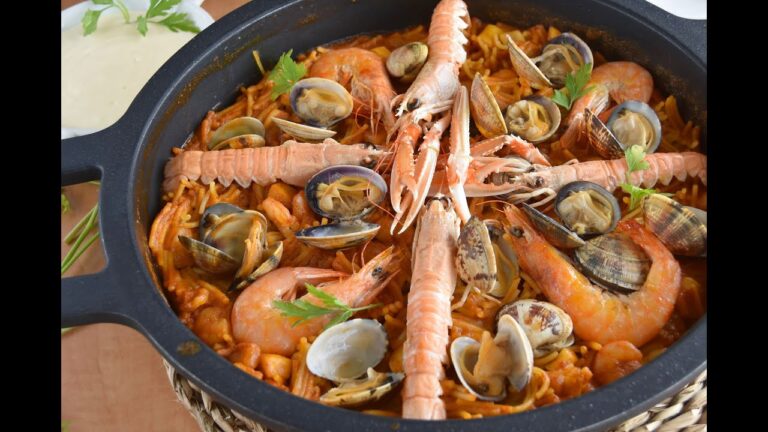 Como hacer fideua de marisco facil