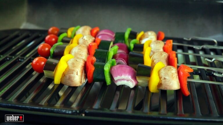 Brochetas de verduras a la barbacoa