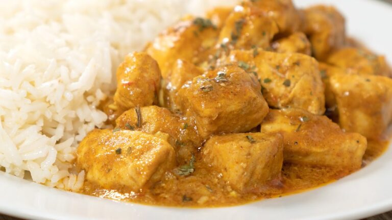 Receta pollo al curry con leche de coco
