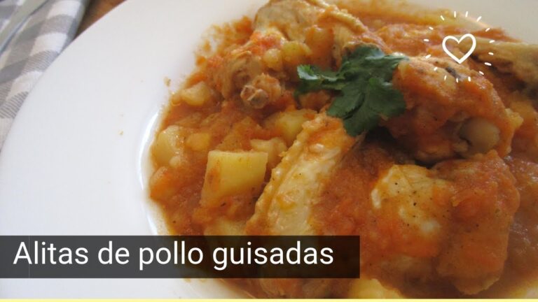 Alitas de pollo guisadas en olla