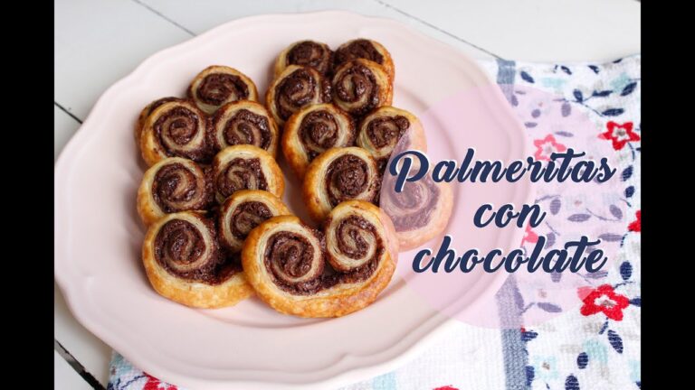 Receta palmeritas de hojaldre con chocolate