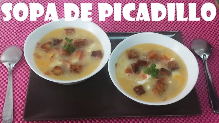 Sopa de picadillo de la abuela