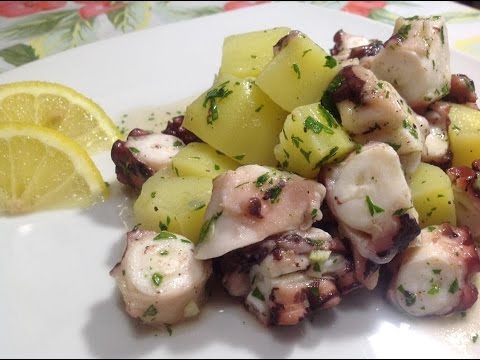 Ensalada templada de pulpo y patata