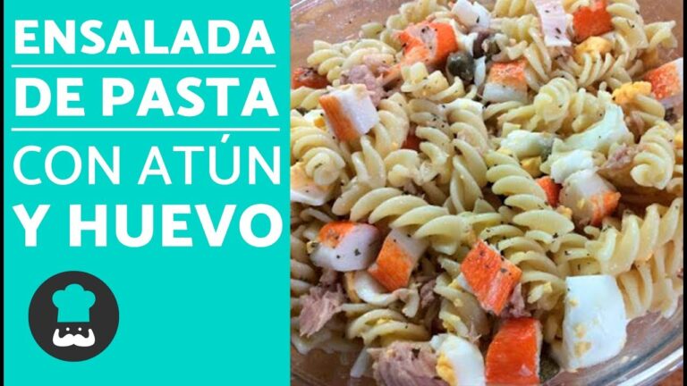 Ensalada de pasta con huevo duro