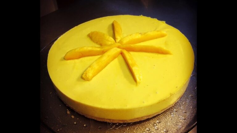 Tarta de mango y leche condensada