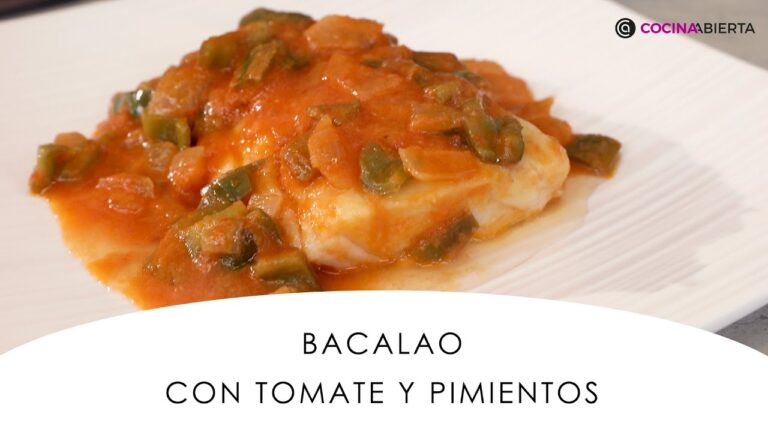Bacalao con tomate y pimientos arguiñano