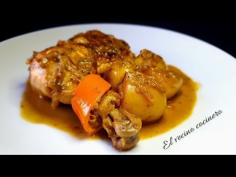 Cuartos de pollo asado en olla express