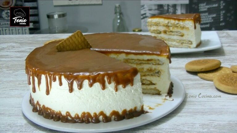 Tarta de la abuela de galleta y caramelo