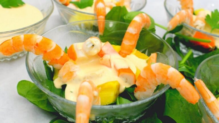 Receta cóctel de gambas con salsa rosa