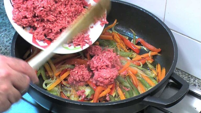Recetas con carne picada y verduras