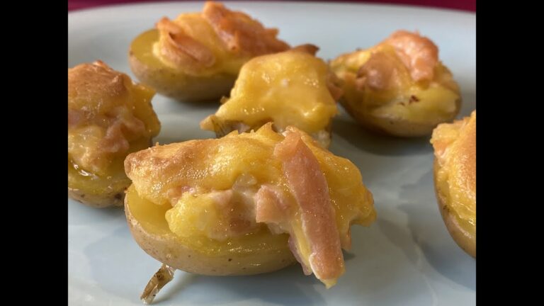 Patatas con salmon y salsa holandesa