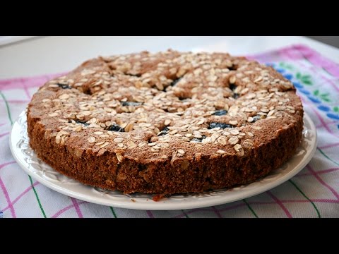Bizcocho con harina de avena y zanahoria
