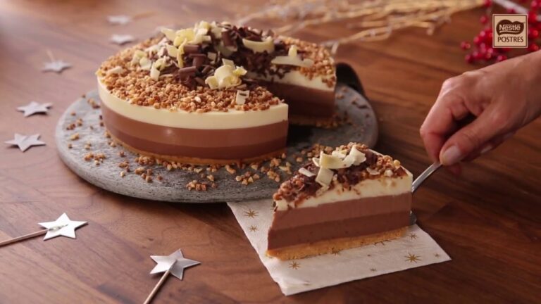 Receta tarta de tres chocolates nestle