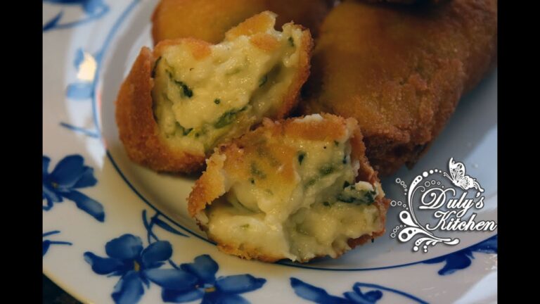 Croquetas de espinacas y queso philadelphia