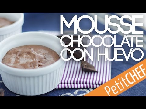 Mousse de chocolate solo con claras de huevo