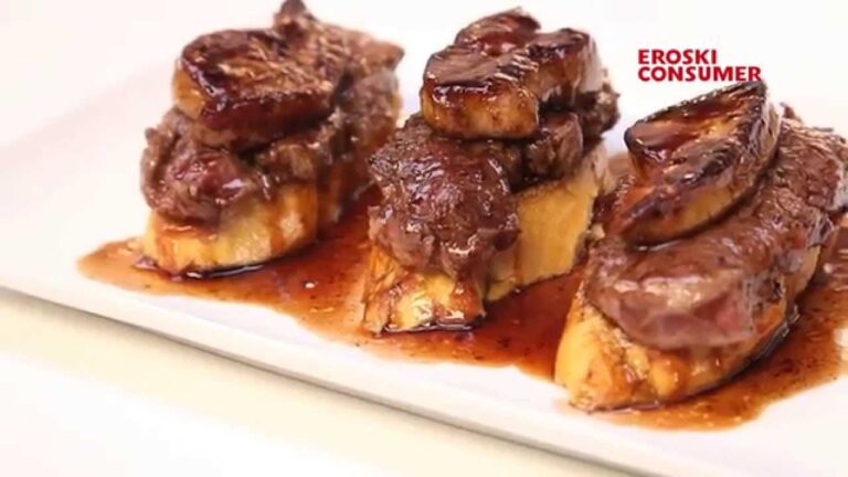 Solomillo con salsa de oporto y foie