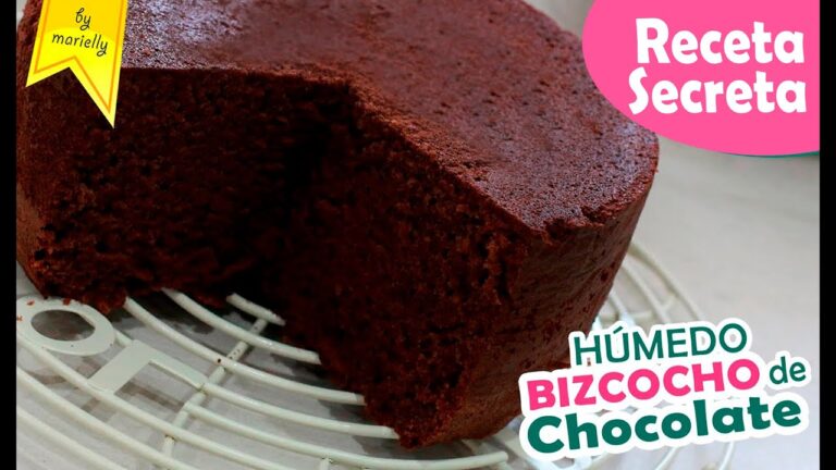 Bizcocho de chocolate jugoso y humedo
