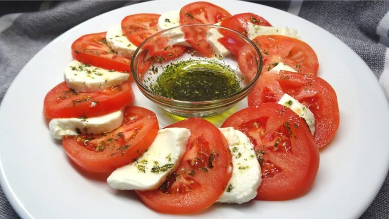 Ensalada de tomate y queso mozzarella