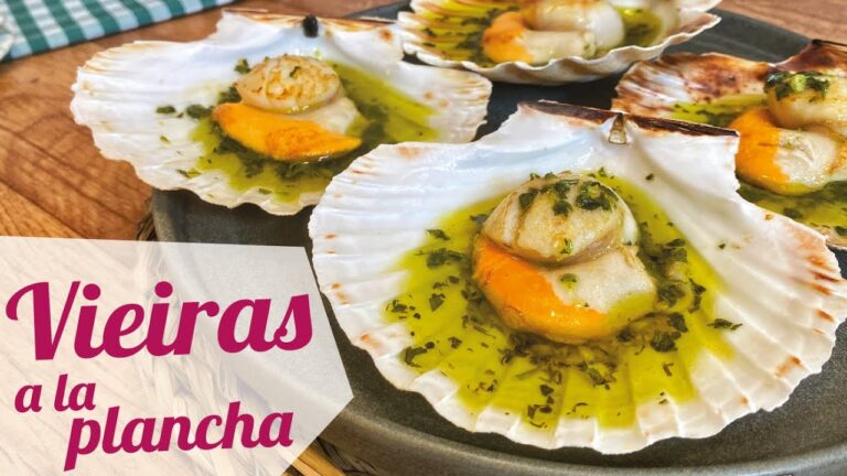 Vieiras a la plancha con ajo y perejil