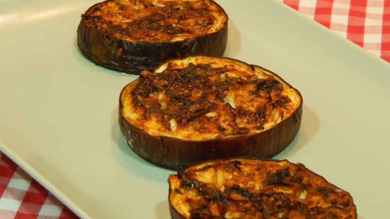 Berenjenas al horno en rodajas light