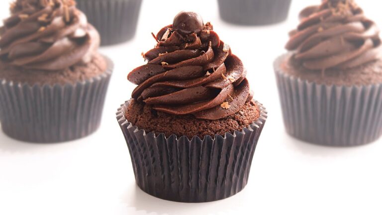 Receta de cupcakes de chocolate esponjosos