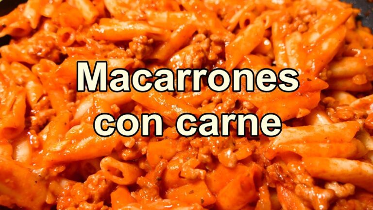 Receta de macarrones con carne picada