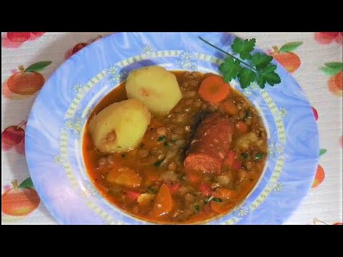 Receta lentejas con verduras y chorizo
