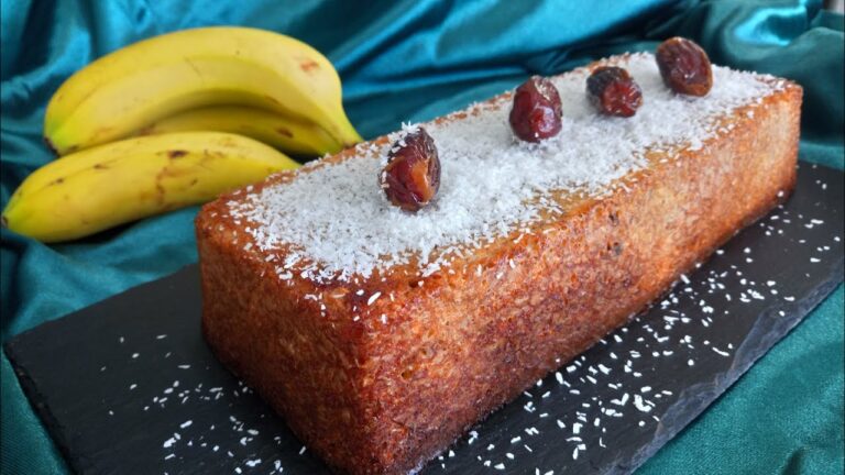 Bizcocho de avena y plátano esponjoso