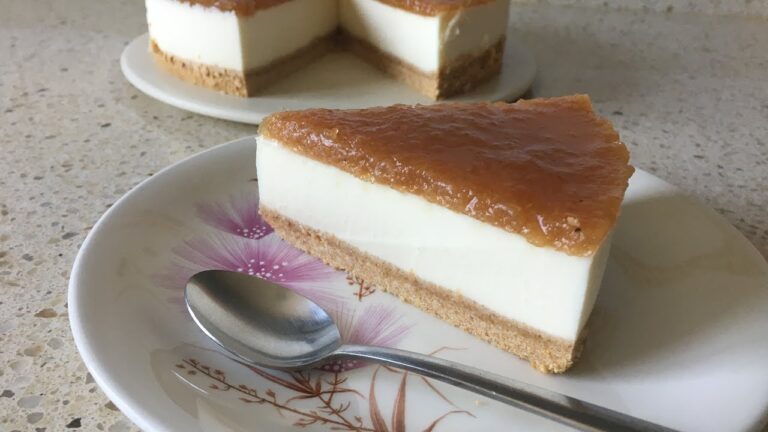 Tarta fria de queso con membrillo