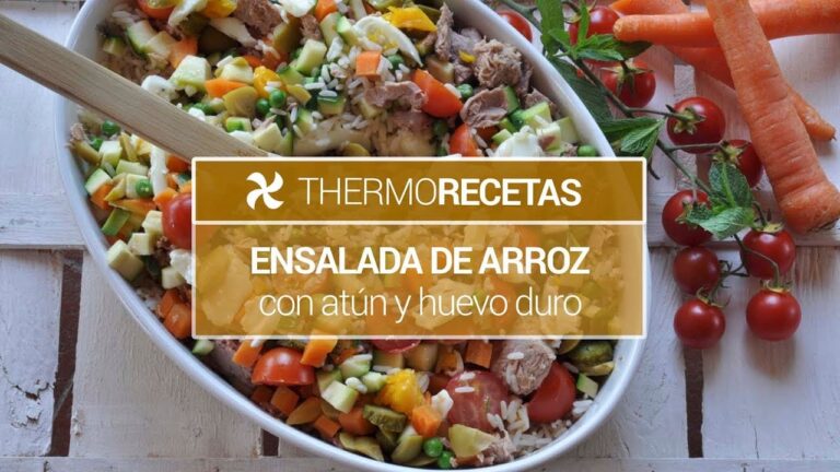 Ensalada de arroz con atún y huevo