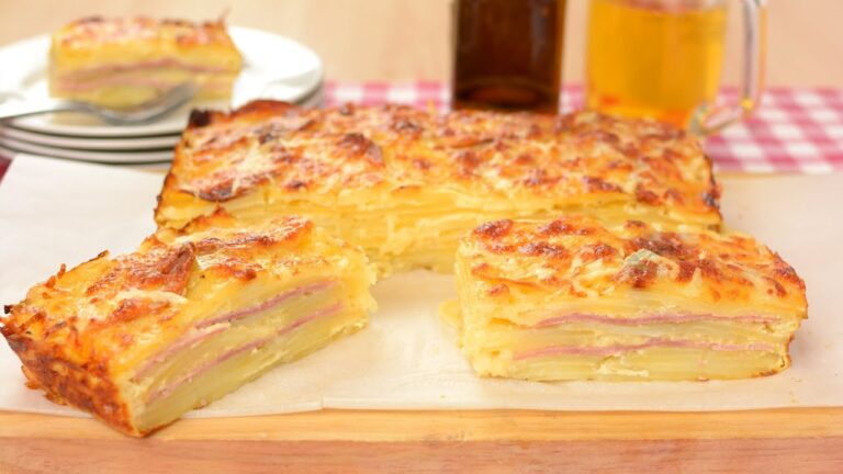 Pastel de patatas jamon y queso