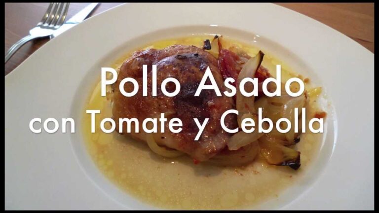 Pollo al horno con tomate y cebolla