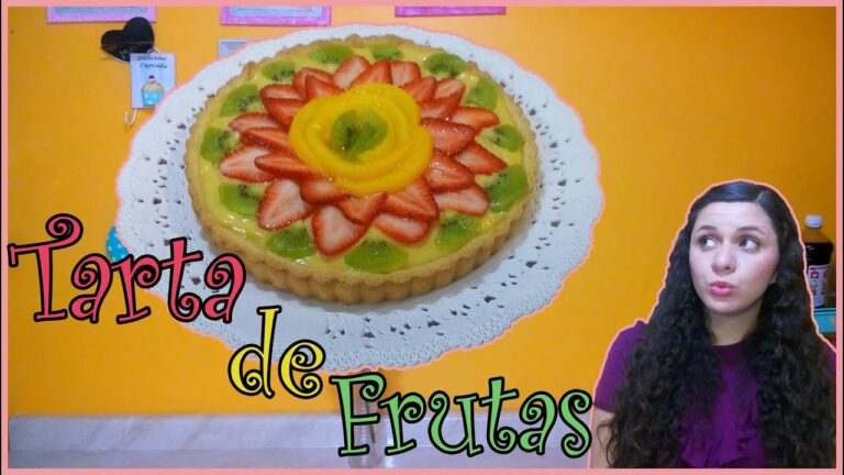 Tarta de frutas con base de galletas