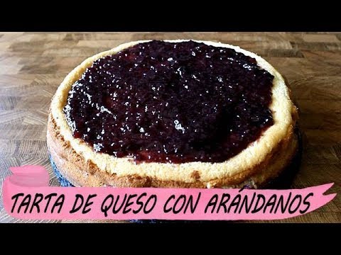 Tarta de queso con arandanos al horno