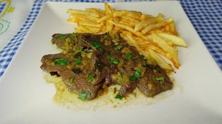 Higado de cerdo a la plancha