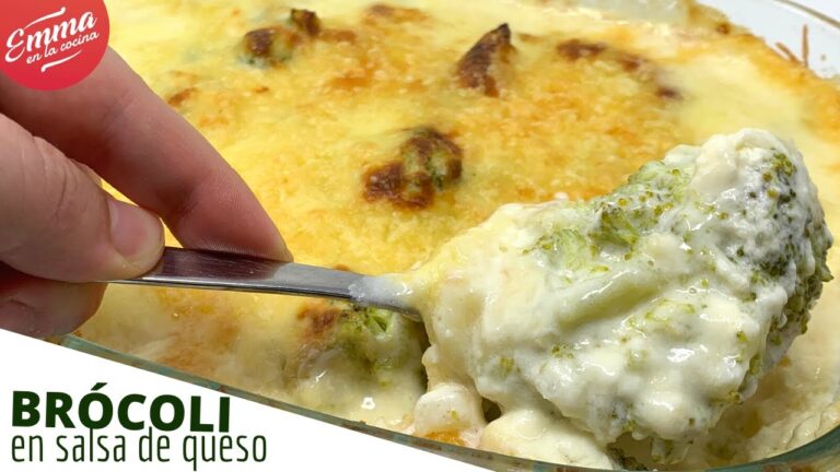 Brocoli al horno con queso gratinado