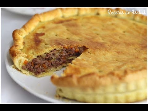 Pastel de carne con masa quebrada