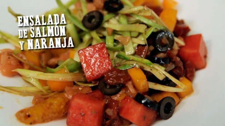 Ensalada de salmon ahumado y naranja