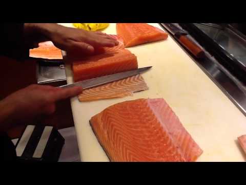 Como preparar el salmon para sushi