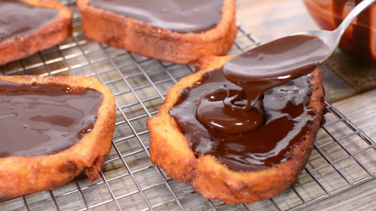 Torrijas de leche condensada y chocolate