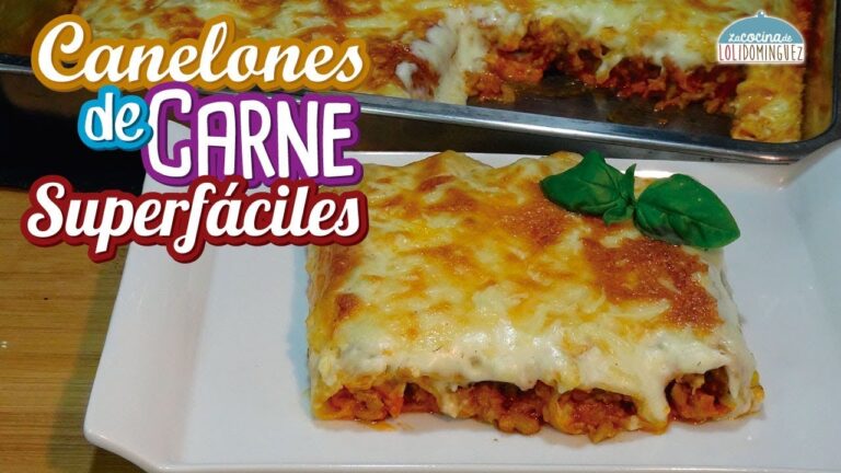 Canelones de carne picada y bechamel