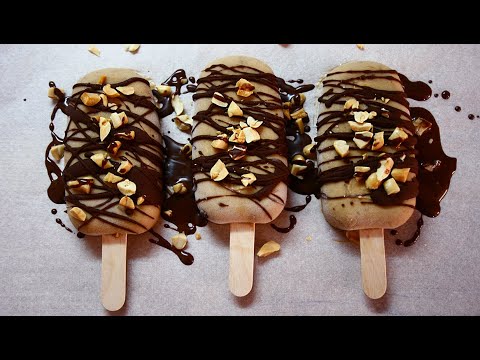 Helado de platano y crema de cacahuete