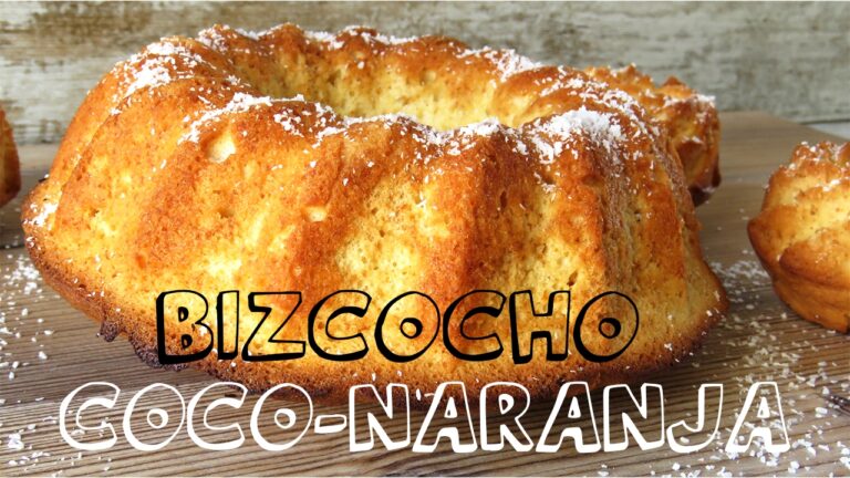 Bizcocho de naranja y coco rallado